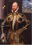 unknow artist Portrait of John Farnham, Gentleman-Pensioner to Elizabeth I of England oil painting on canvas